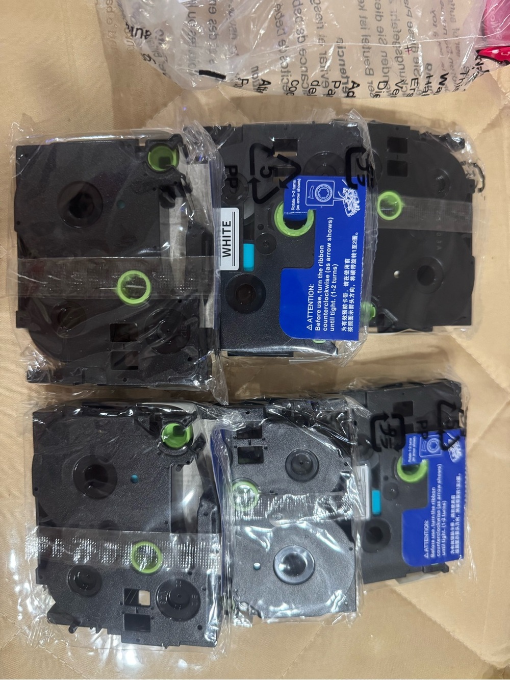 6Pack TZe-231 TZe TZ Tape12mm 0.47 Laminated White AZe Tape Replace for brother